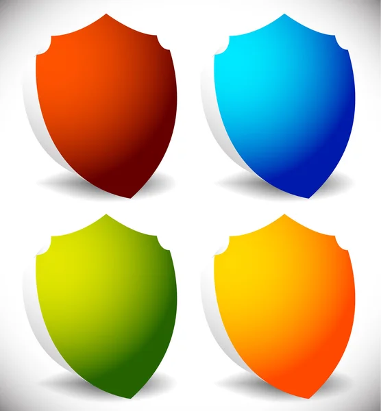 Conjunto de escudo, forma para proteções — Vetor de Stock
