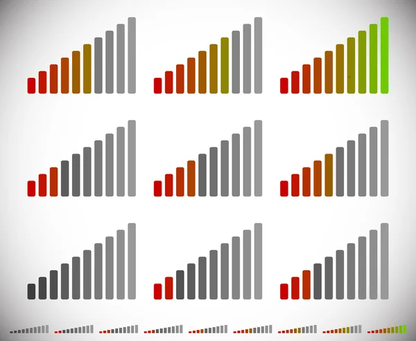 Indicadores de intensidad de señal establecidos — Archivo Imágenes Vectoriales