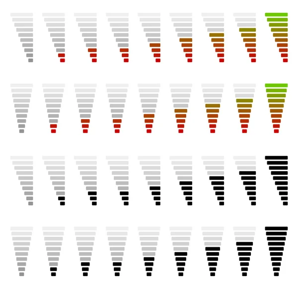 Indicateurs de puissance du signal définis — Image vectorielle