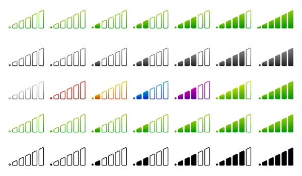 신호 강도 표시기 세트 — 스톡 벡터
