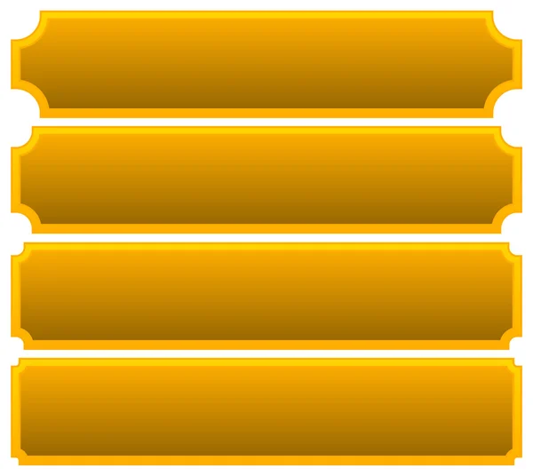 Bronze, brass metal plaques Royalty Free Stock Vectors