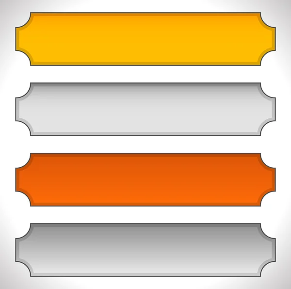 Gold, silver, bronze metal plaques Royalty Free Stock Illustrations