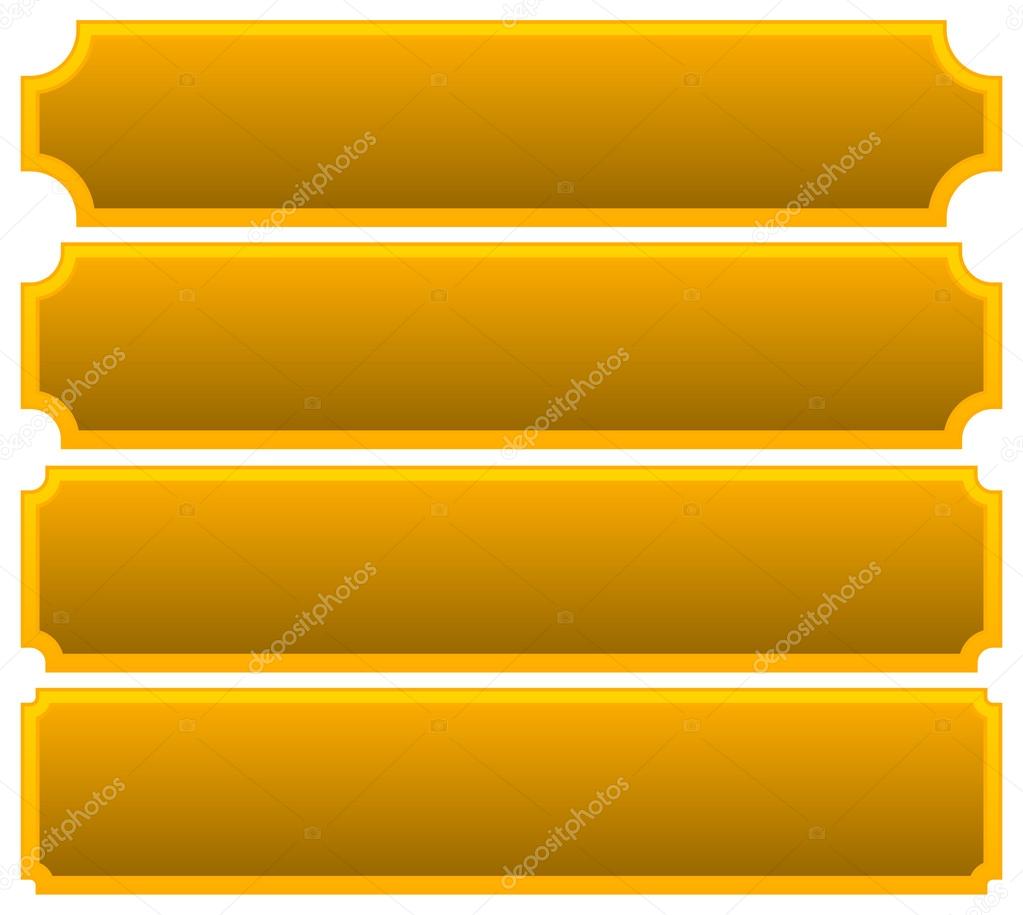 Bronze, brass metal plaques Stock Vector Image by 88817348