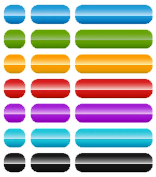Ensemble de boutons colorés, bannières — Image vectorielle