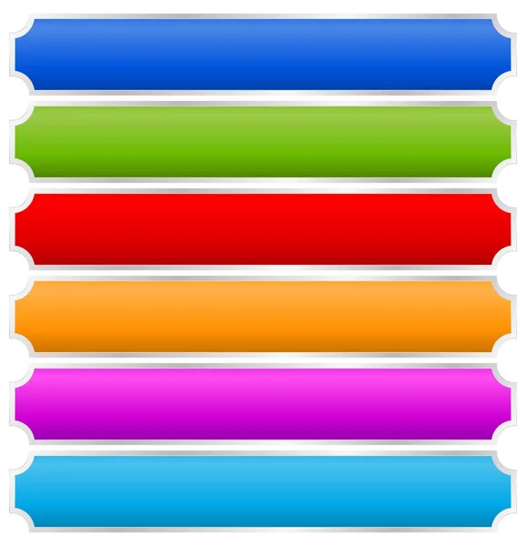 Conjunto de banners en blanco, botones — Vector de stock