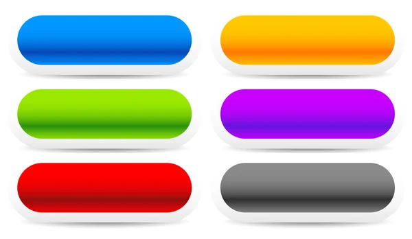 Conjunto de botão, fundos de banner em várias cores . — Vetor de Stock