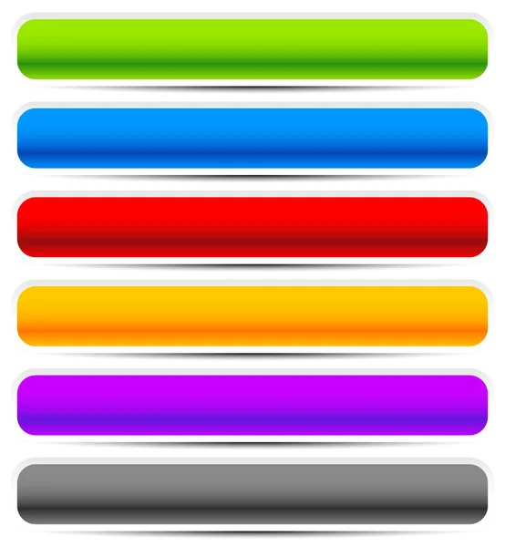 Σύνολο κουμπί, φόντο πανό σε διάφορα χρώματα. — Διανυσματικό Αρχείο