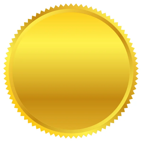 Gouden starburst, badge — Stockvector