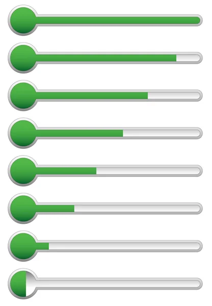 Framsteg, lastning barer set — Stock vektor