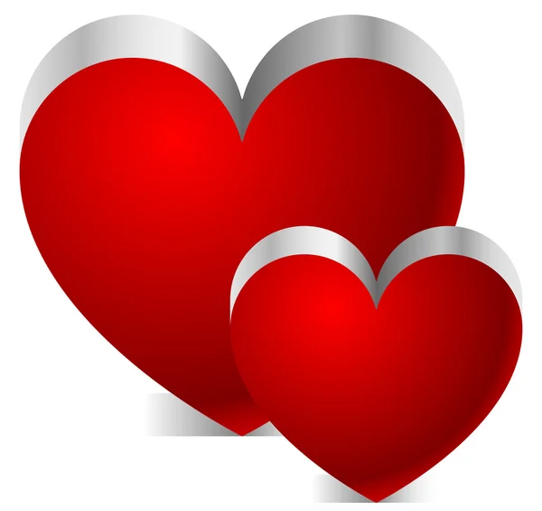 Corazón rojo símbolo — Archivo Imágenes Vectoriales