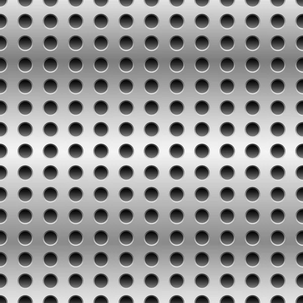 Modello astratto in metallo con fori — Vettoriale Stock