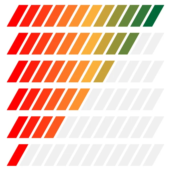 Ensemble d'éléments de barre de progression ou de chargement — Image vectorielle