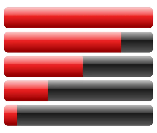 Levels, loading bars set — Stock Vector