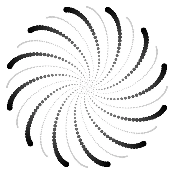 Patrón espiral circular punteada — Vector de stock