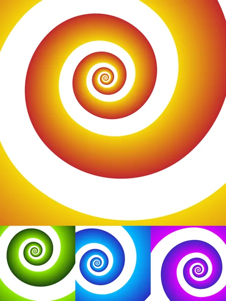 Conjunto de forma espiral abstracta — Archivo Imágenes Vectoriales