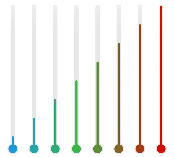 Satz von Thermometer-Symbolen — Stockvektor