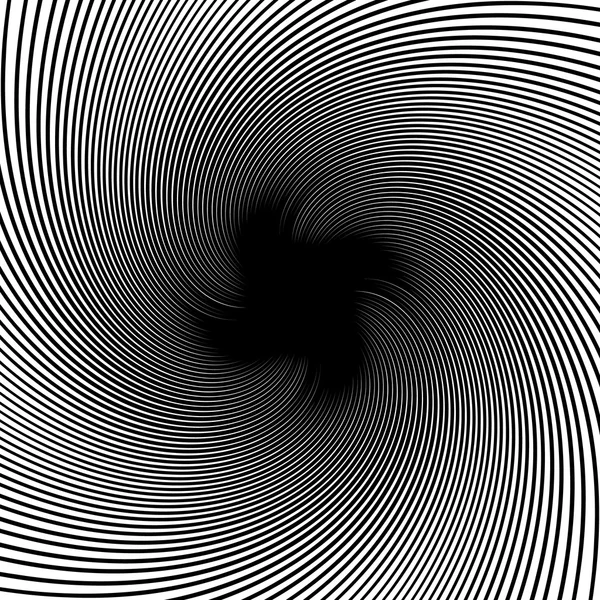 Abstraite spirale monochrome, tourbillon — Image vectorielle