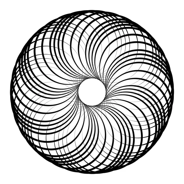 抽象的单色螺旋，旋流 — 图库矢量图片
