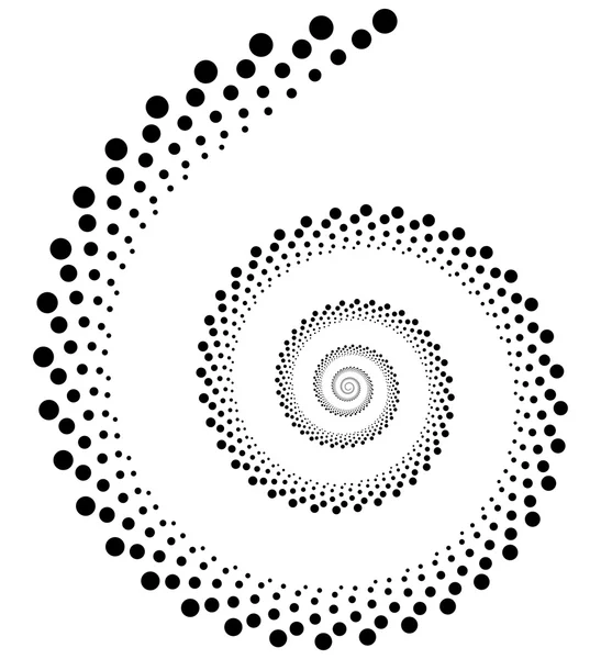 Éléments abstraits d'escargot pointillé — Image vectorielle