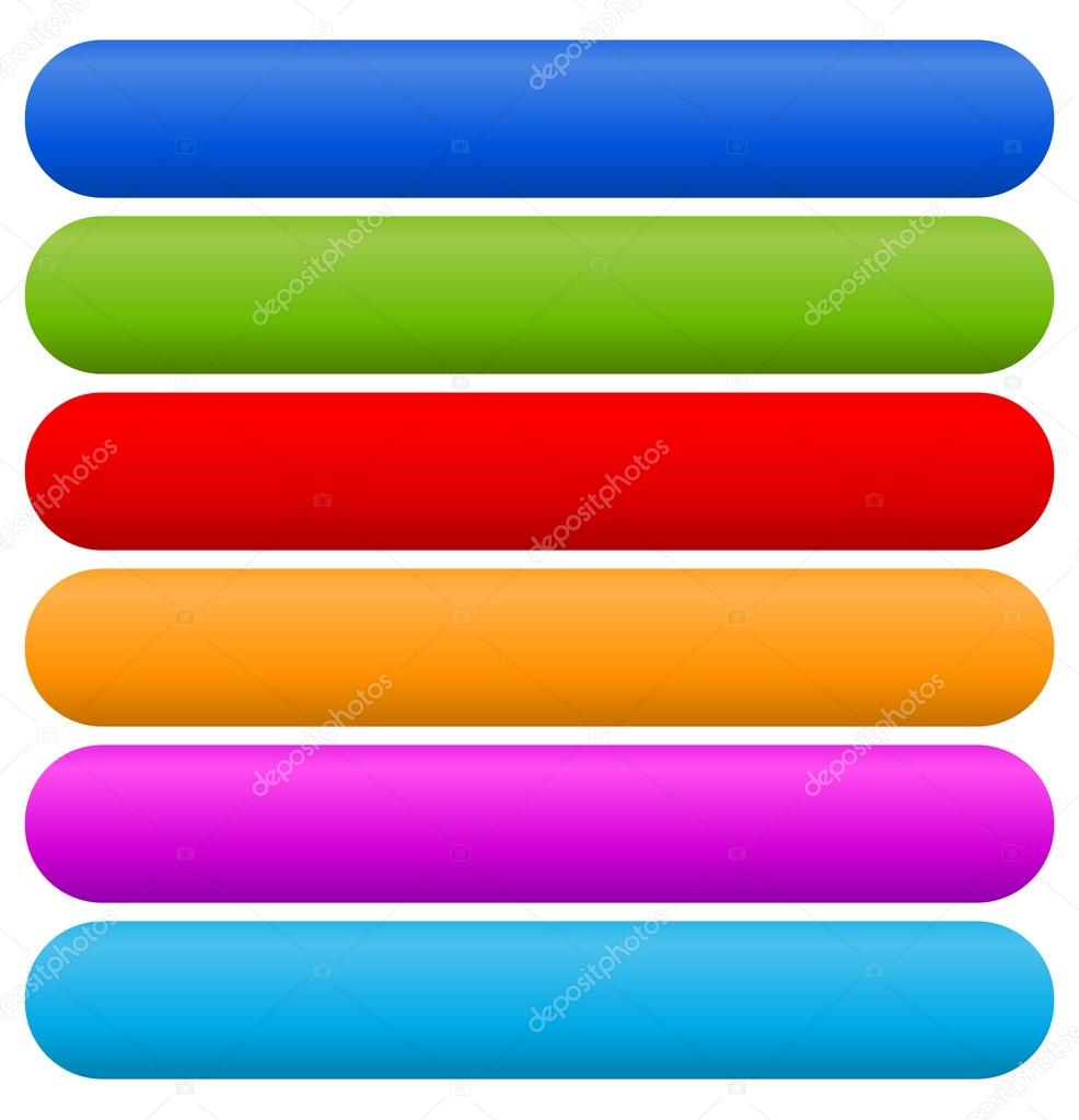 Set of blank banners, buttons