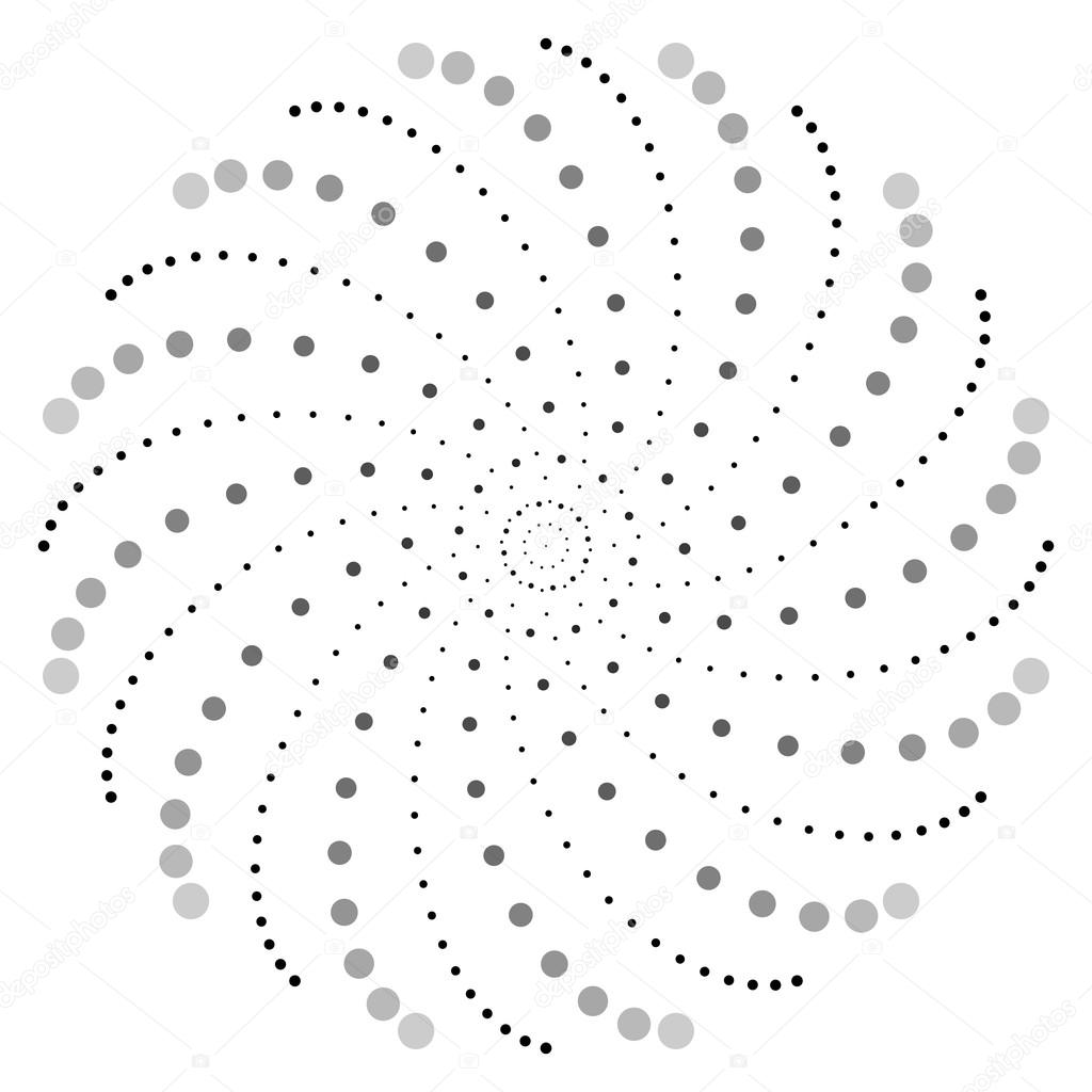 Dotted circular spiral pattern
