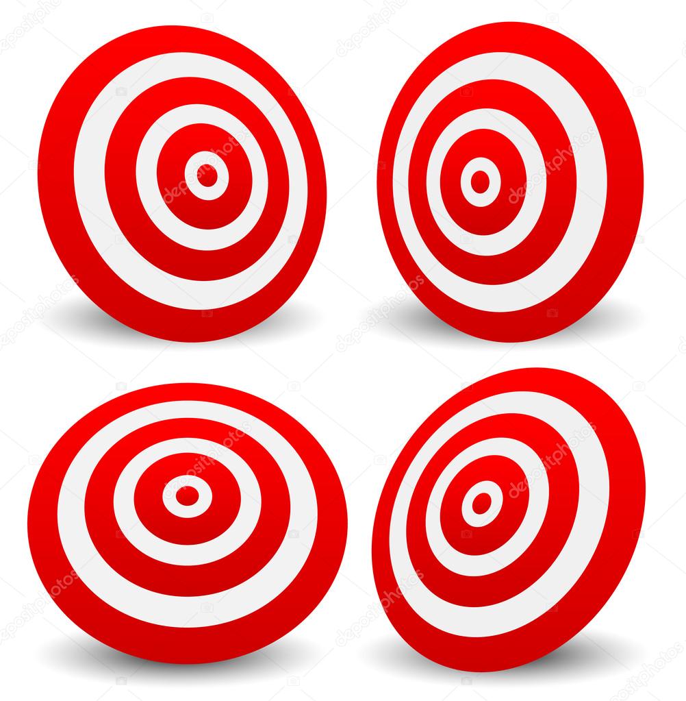 set of target, aim symbols