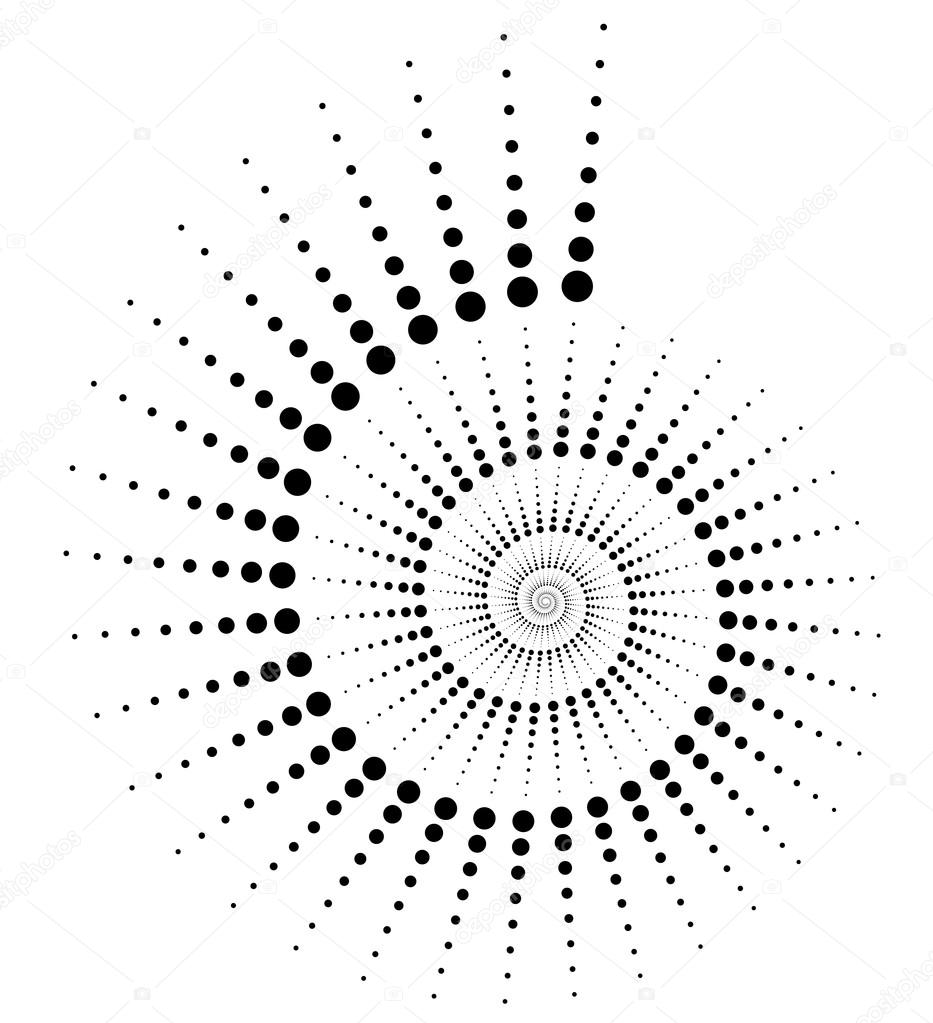 Abstract dotted snail element