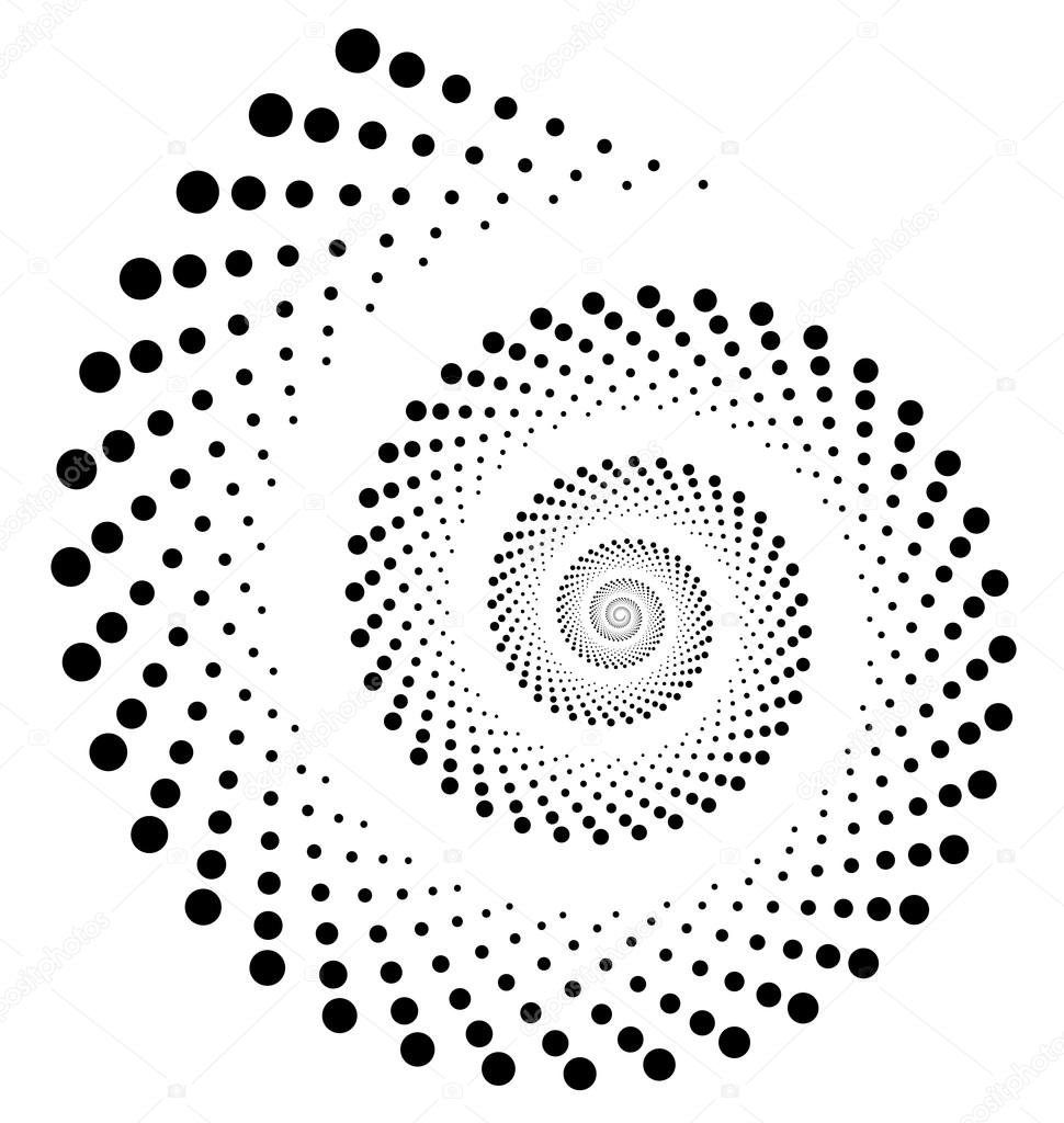 Abstract dotted snail element