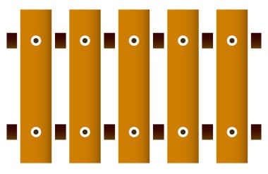 Klasik kırsal, ahşap çit