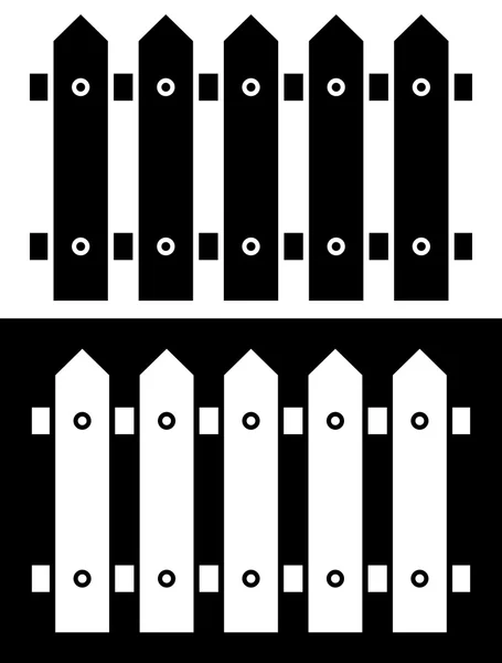 Classique rural, clôture en bois — Image vectorielle