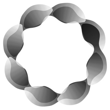 Soyut dairesel iplik öğesi.