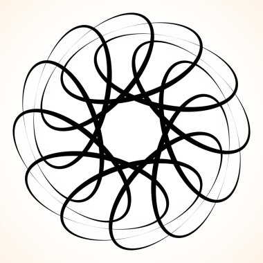 Soyut dairesel iplik öğesi.