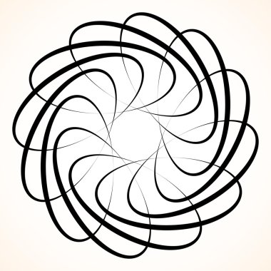 Soyut dairesel iplik öğesi.