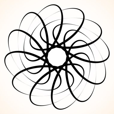 Soyut dairesel iplik öğesi.