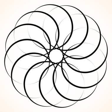 Soyut dairesel iplik öğesi.