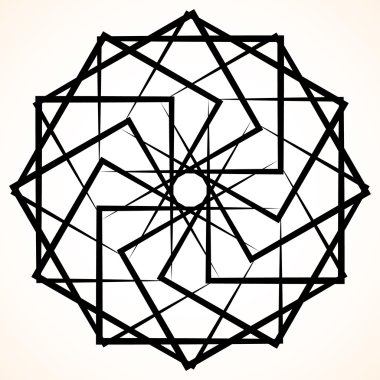 Soyut dairesel iplik öğesi.