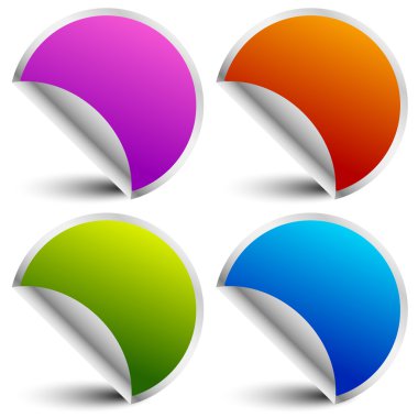 boş renk çıkartmaları kümesi