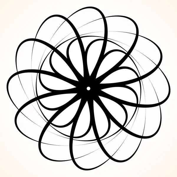 Elemento giratório circular abstrato . — Vetor de Stock