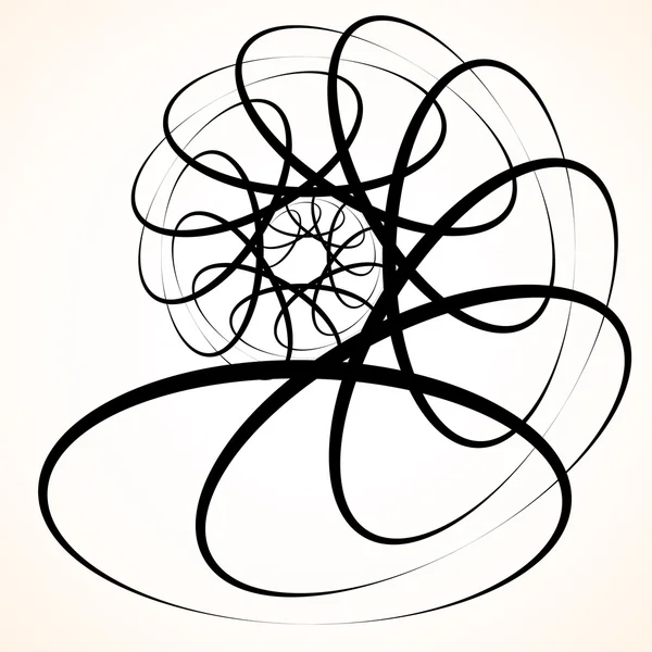 Abstracte circulaire spinnen element. — Stockvector