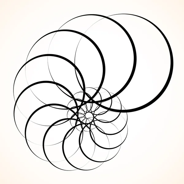 Abstracte circulaire spinnen element. — Stockvector