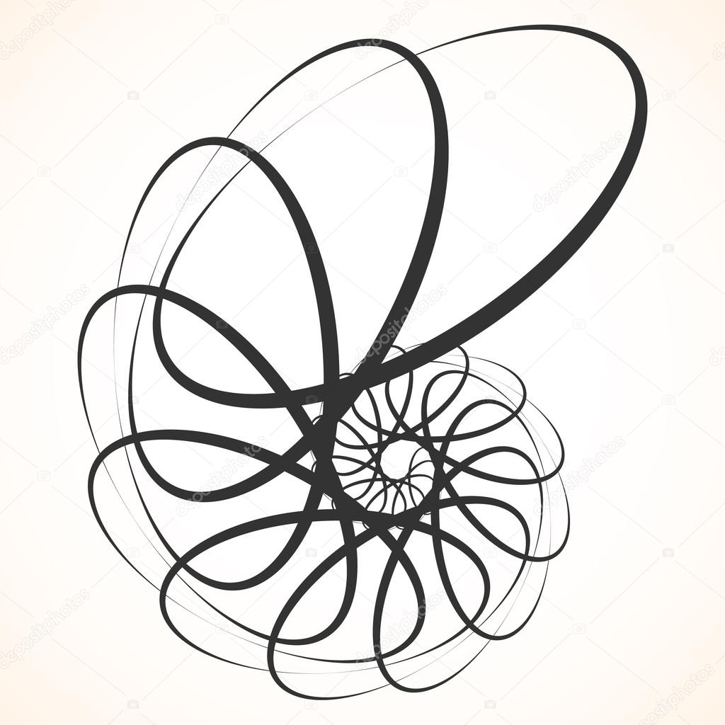 Abstract circular spinning element.