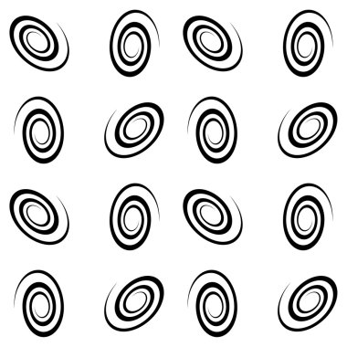 spiral shapes abstract pattern clipart