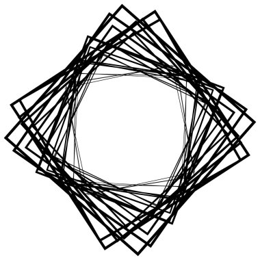 soyut kareler öğesi, şekli