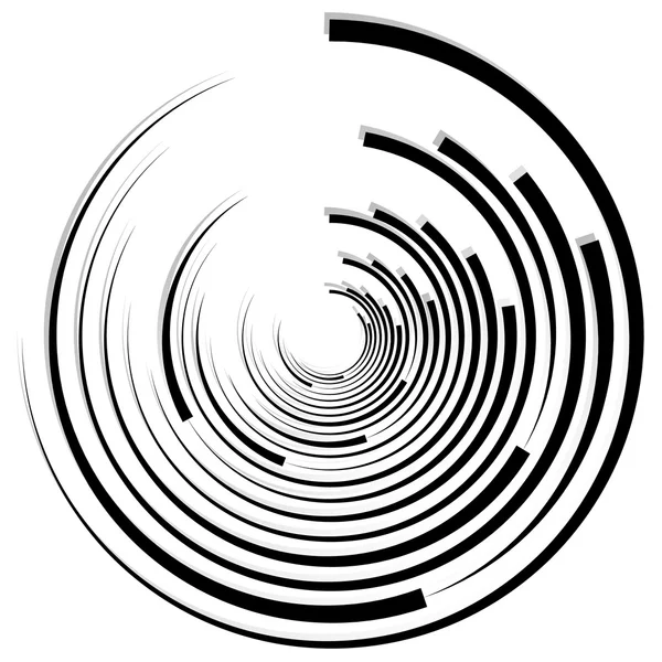 Elemento abstracto espiral circular — Vector de stock