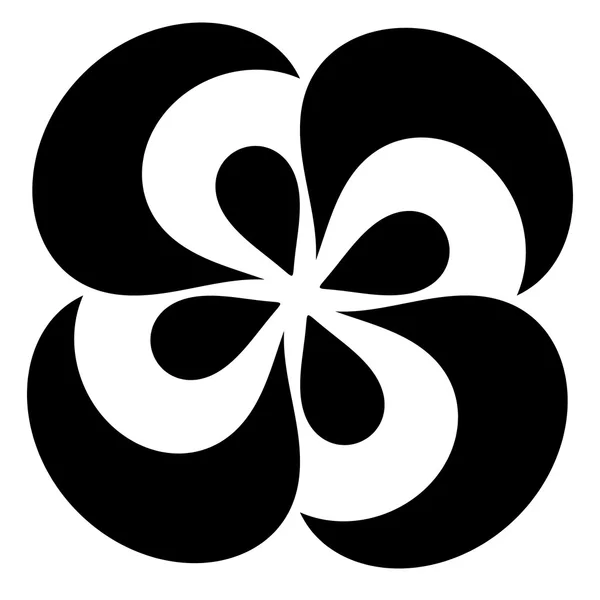 抽象的な花モチーフの形 — ストックベクタ