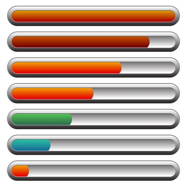 Nastavení načítání ukazatelů pokroku, — Stockový vektor