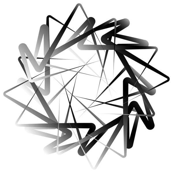 Elemento de formas giratorias abstractas . — Vector de stock
