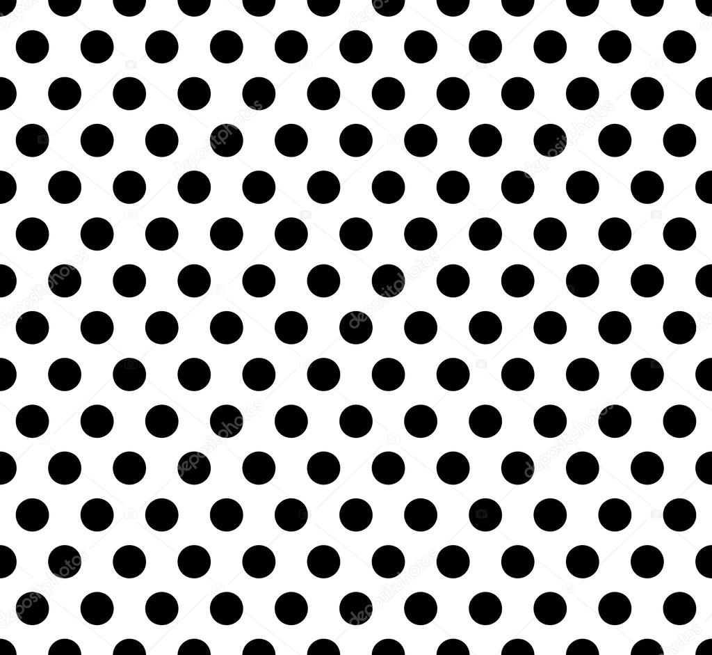 Monochrome polka dot pattern.