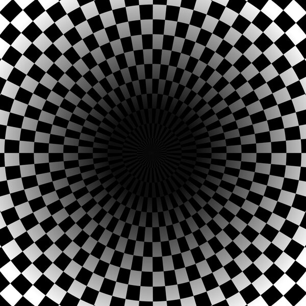Radial checkered background