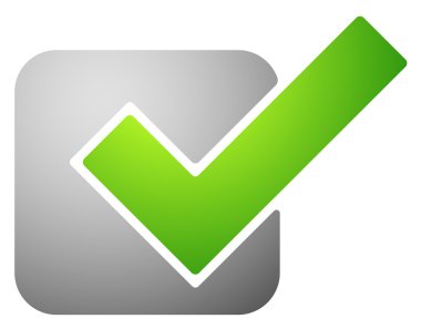 Yeşil onay işareti, kene simgesi